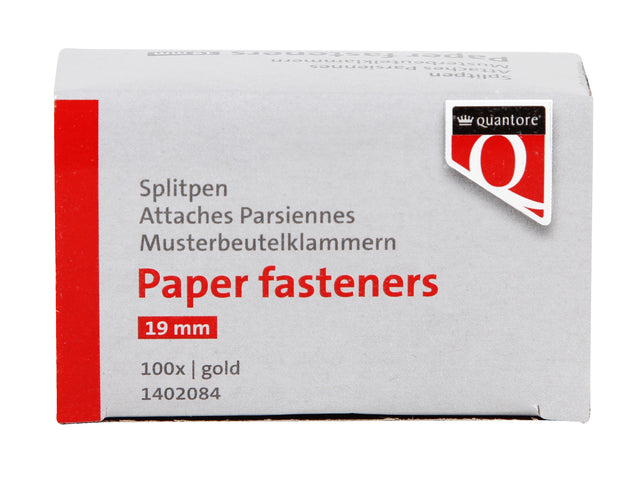 Quantore - Goupille fendue 19mm 100 pièces or | 20 pièces