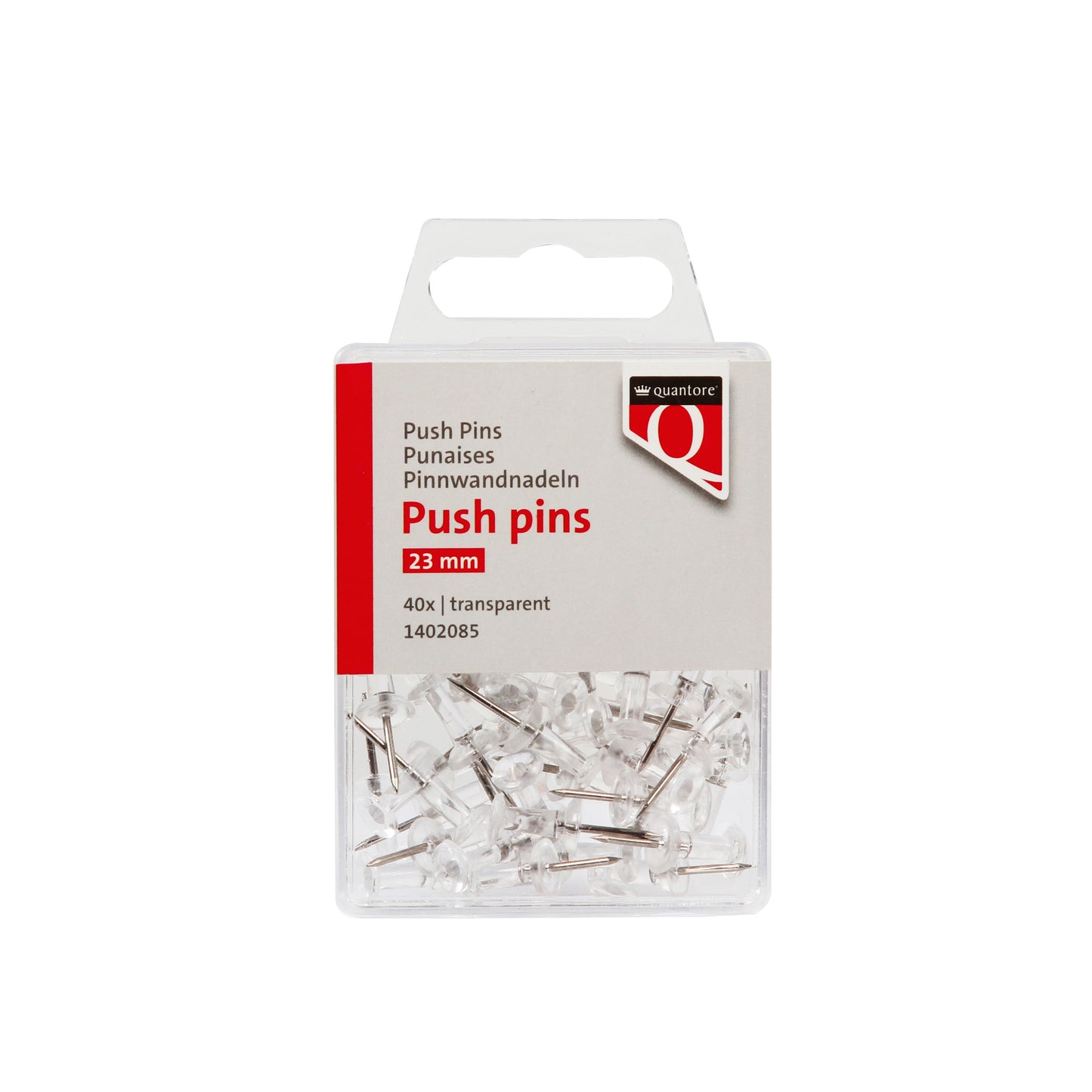 Quantore -  Push pins transparant 40 stuks