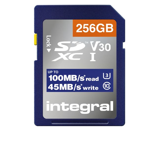 Integral -  INSDX256G-100V30 flashgeheugen 256 GB SD UHS-I