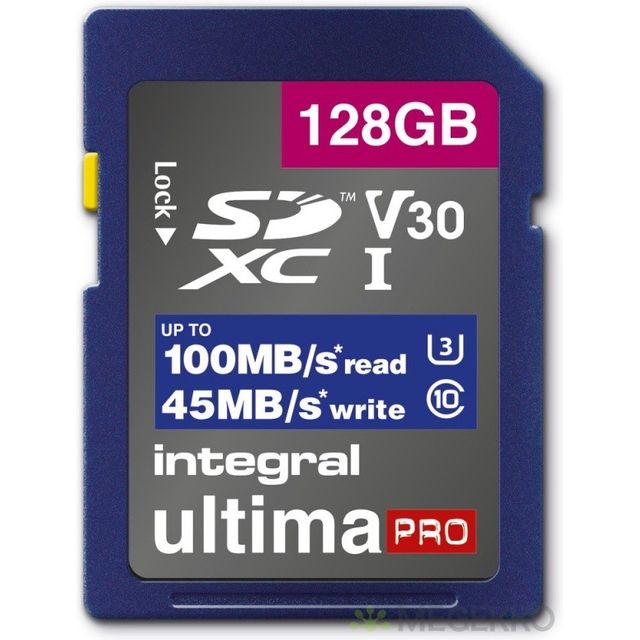 Integral -  INSDX128G-100V30 flashgeheugen 128 GB SD UHS-I