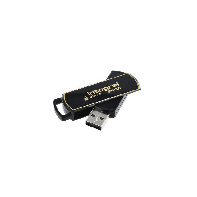 Integral -  USB-stick 3.0 Secure 360 64GB zwart