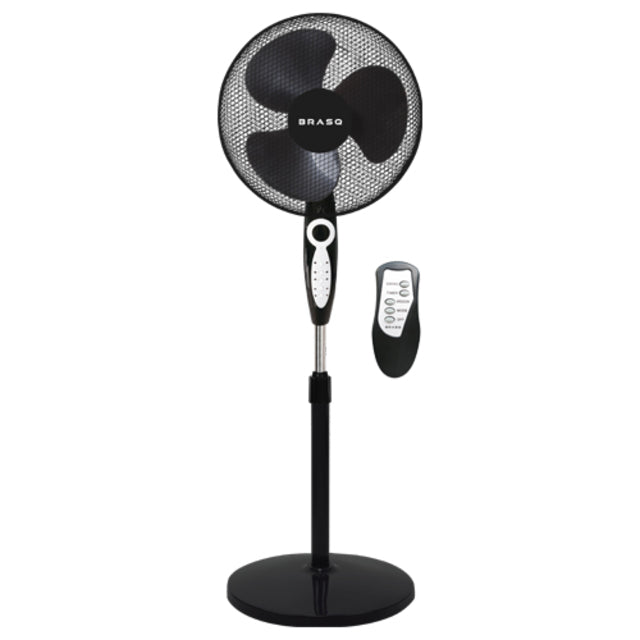 Brasq - Ventilateur sur pied avec télécommande Ø 40cm noir