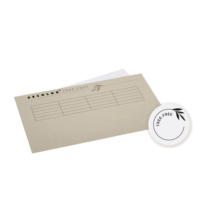 Quantore - Dossier pliant Djois Tree-Free folio égal 226gr gris | 10 pièces