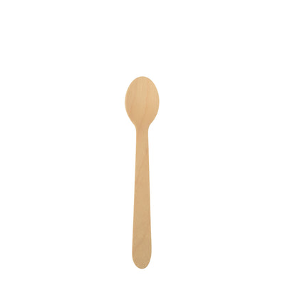 Papstar -  Koffielepel pap 110mm hout | 10 stuks