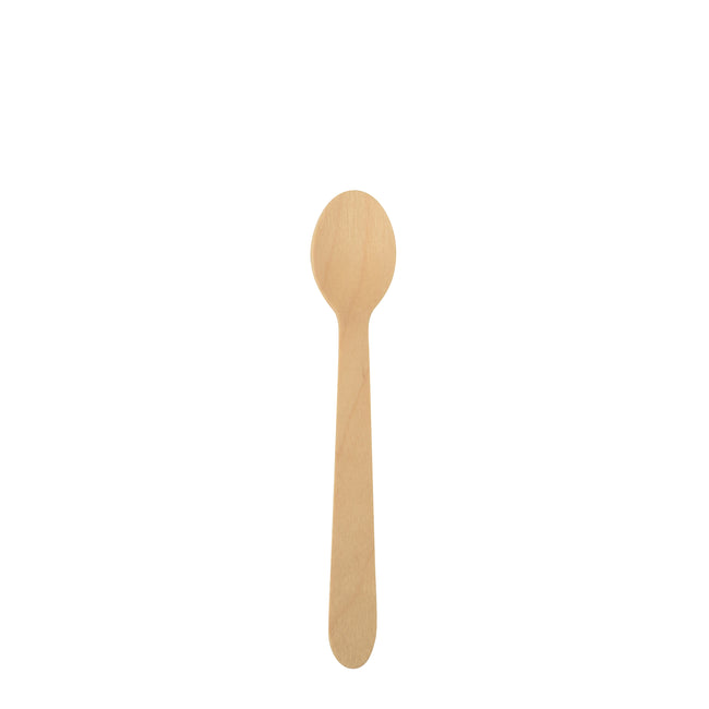 Papstar -  Koffielepel pap 110mm hout | 10 stuks