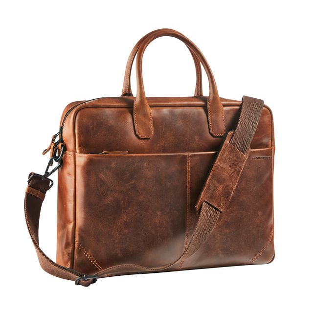 Maverick - Sac d'affaires The Original avec compartiment pour ordinateur portable 15,6 pouces cuir marron