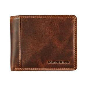 Maverick -  Portemonee The Original compact kleingeldvak RFID leer bruin
