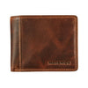 Maverick - Portefeuille The Original compact avec compartiment à monnaie RFID cuir marron