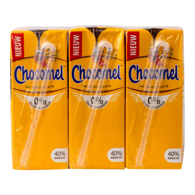 Chocomel - Schokoladenmilch Chocomel 0 Zucker zu Zucker 20cl