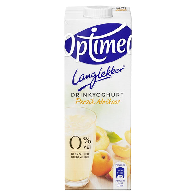 Optimel - Yaourt à boire Longue conservation pêche abricot 1 litre | 6 pièces