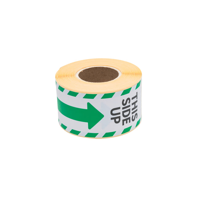 Rillprint - Etiquette d'avertissement cette face vers le haut 46x125mm blanc vert 250 pièces
