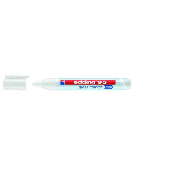Edding -  Viltstift  95 glasbord wit