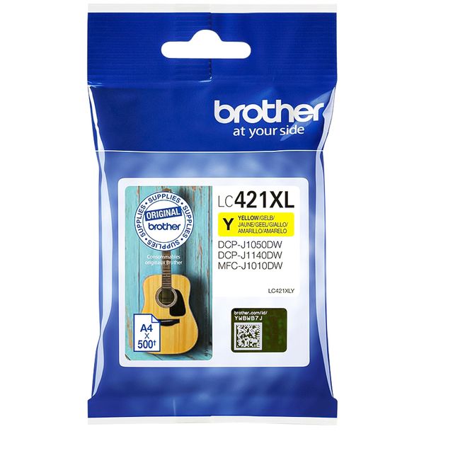 Brother - Cartouche d'encre LC-421XLY jaune