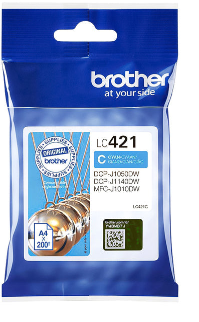 Frère - Inkcartridge Brother LC -421C Blue | 5 pièces