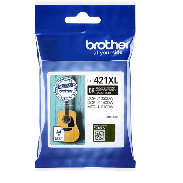 Brother -  LC-421XLBK inktcartridge 1 stuk(s) Origineel Hoog (XL) rendement Zwart | 5 stuks