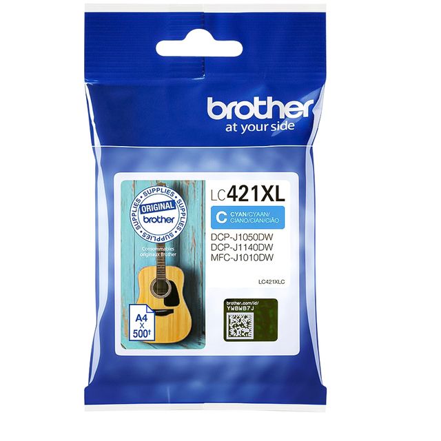 Brother - Cartouche d'encre LC-421XLC bleue