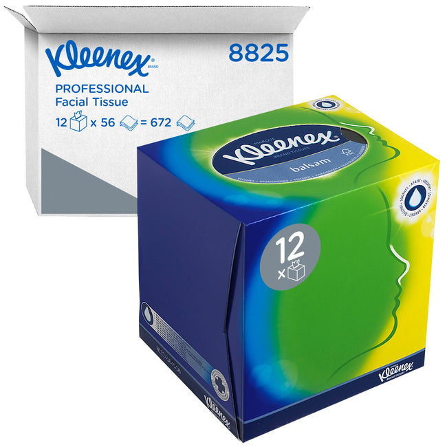 Kleenex - Mouchoirs cube 3 couches 56 feuilles blanc 8825
