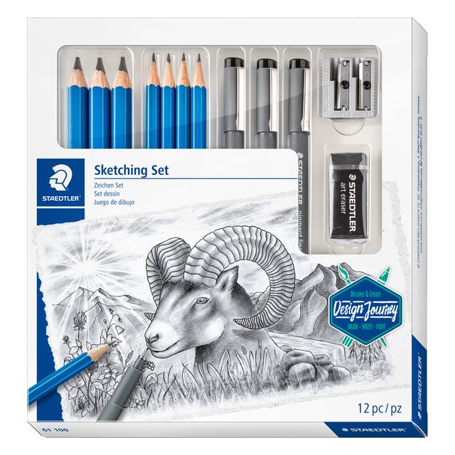 Staedtler - Pencil Design Journey set de croquis 12 pièces