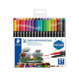 Staedtler -  Viltstift perm dubbele punt 36st ass