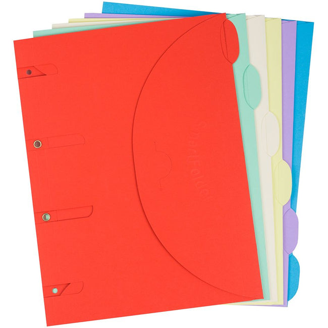 Collection Tarifold - Chemises de rangement perforées Smartfolder A4 assorties 6 pièces