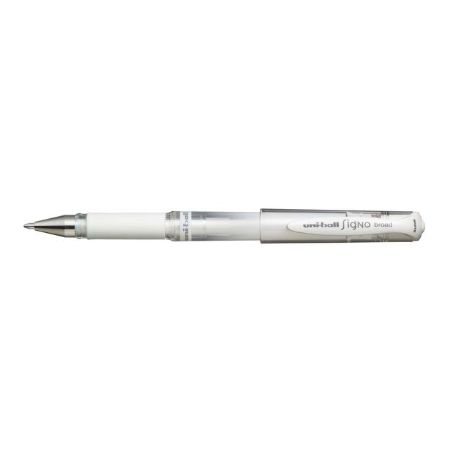 Uni-ball - Stylo roller Signo large blanc