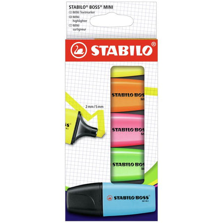 STABILO - Surligneur BOSS minus assorti étui de 5 pièces