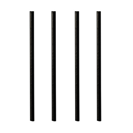 Papstar - Paille 250mm papier noir 100 pièces
