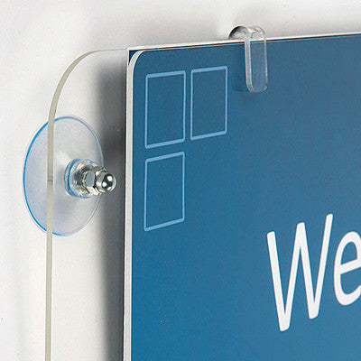 Klika - Porte-u acrylique A4 ventouses horizontales