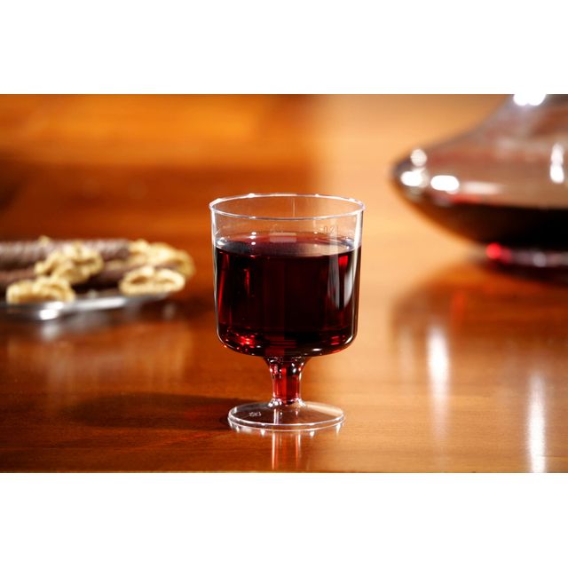 Papstar -  Wijnglas pap 200ml 72mm kunststof transparant