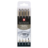 Sakura -  Fineliner pigma micron koelgrijs 4 maten | 6 stuks