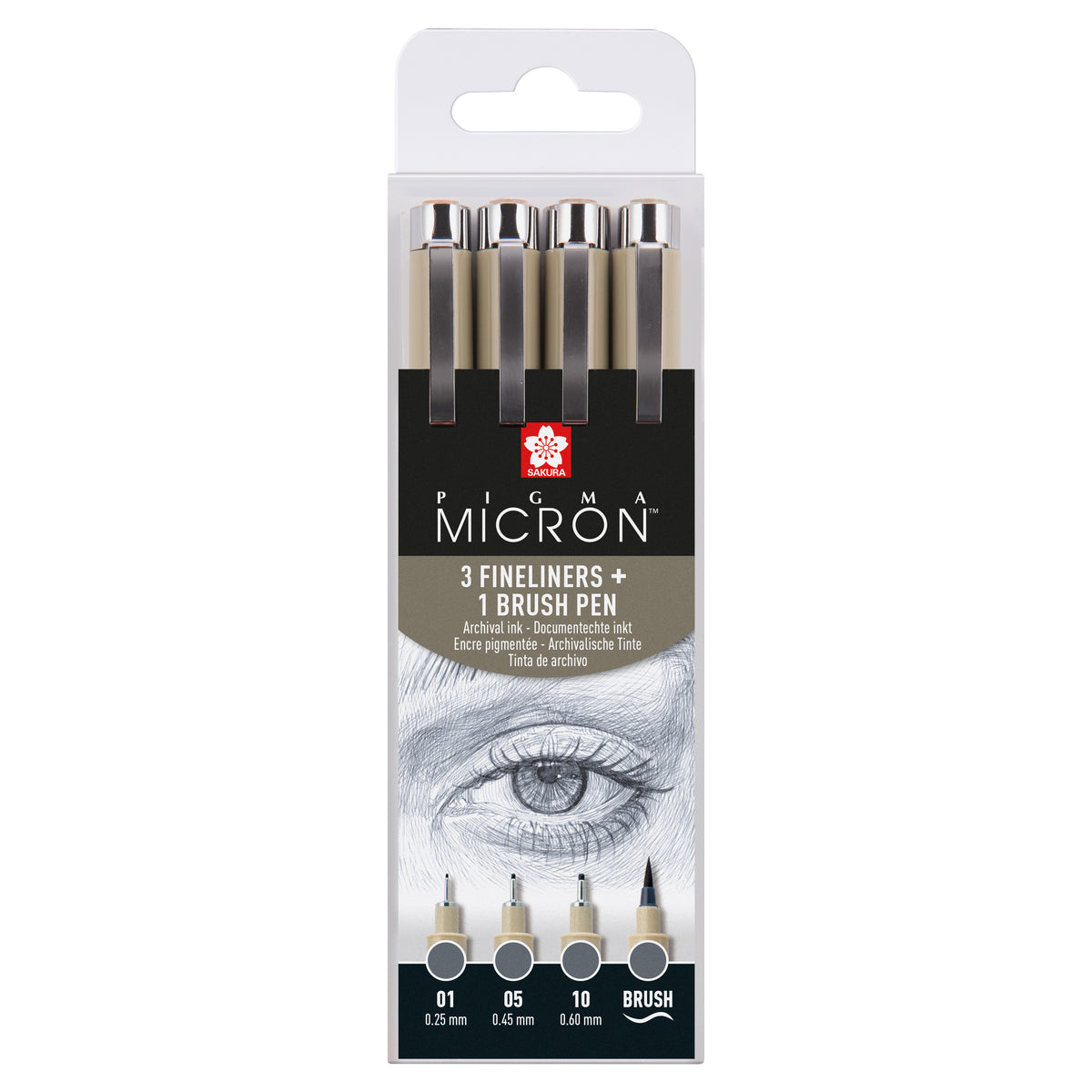 Sakura - Fineliner Pigma Micron cool gray set 4 tailles