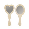 Creotime - Miroir à main Creativ Company coeur et ovale 23-24cm bois 2 pièces