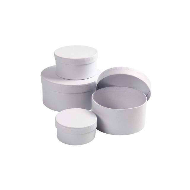 Creotime - Box Creativ Company rund 4 Stück Ø 8, 10, 12, 14cm, Höhe 4, 5, 6,..