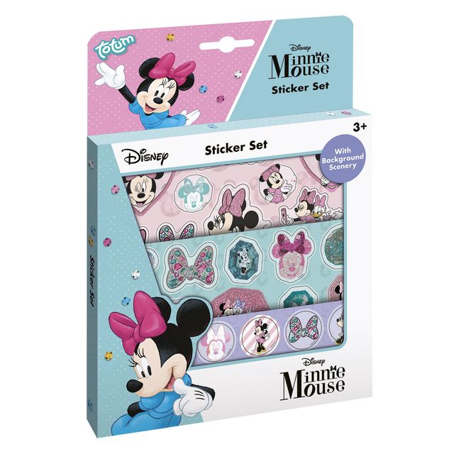 Totum - Ensemble d’autocollants Minnie Mouse | 12 pièces