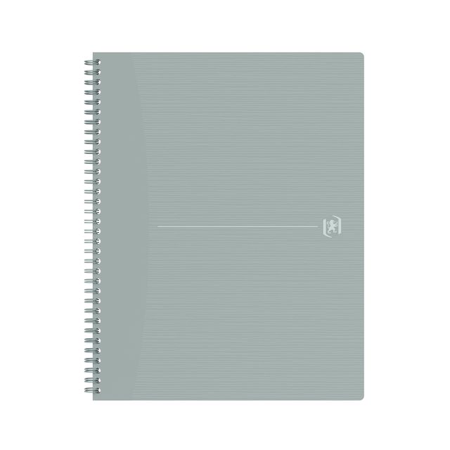 Oxford - Bloc spirale Origin A4+ ligne 140 pages 80gr gris
