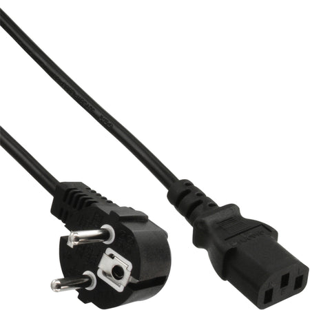 InLine - Câble STREAM C13 droit CEE7/7 coudé 1,8 mètres noir