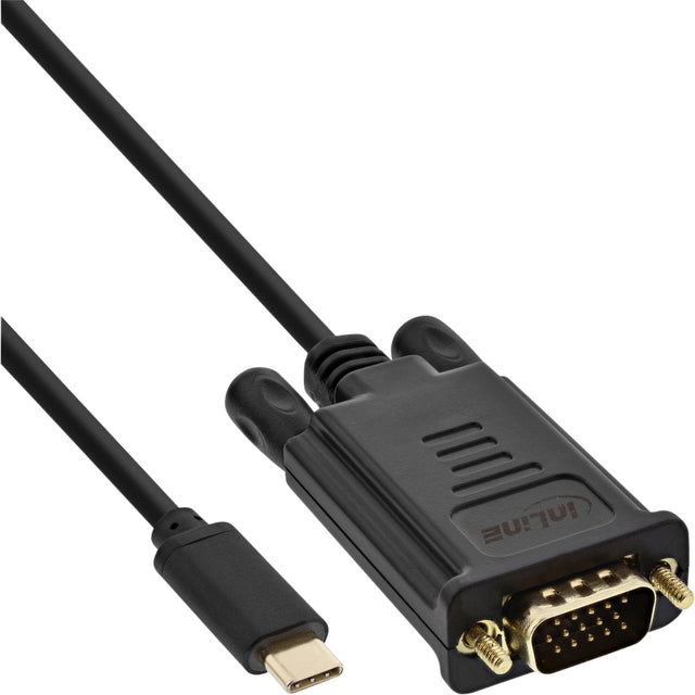 InLine -  Kabel  usb-c vga 3.1 m/m 2 m zwart | 40 stuks