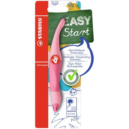 STABILO - Stylo roller Easyoriginal droitier moyen pastel rose poudré blister de 1 pièce