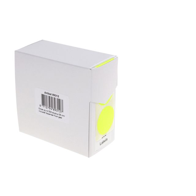 Rillprint - Etiquette 35mm 500 pcs sur rouleau jaune fluo