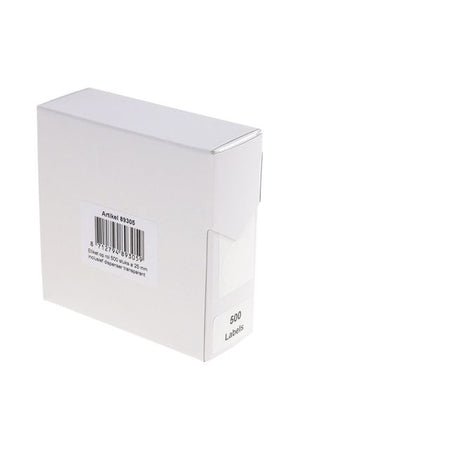 Rillprint -  Etiket 25mm op rol transparant 500st