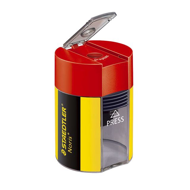 Staedtler - Noris Bleistiftspitzer aus Metall mit Auffangschale