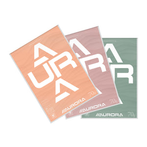 Aurora -  Schrijfblok  a4 lijn 100vel 70gr assorti | 10 stuks