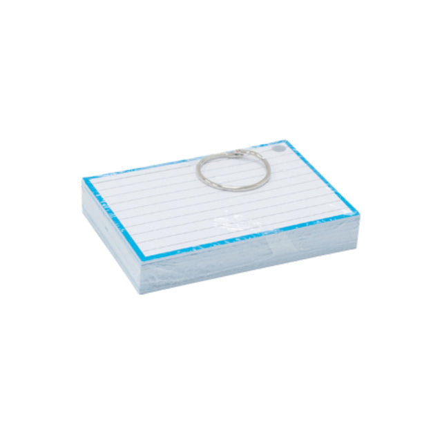 Verhaak - Flashcards a7 blauw incl. clipring | 5 stuks