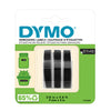 Dymo - Relief gaufrage plastique 9mm noir sur blanc 3 pièces