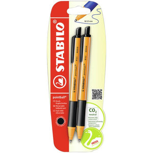 Stabilo -  Pointball Zwart 2 stuk(s)