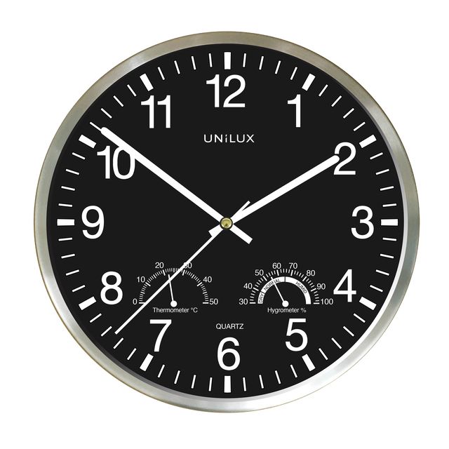 Unilux -  Wandklok wetty grijs