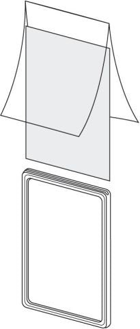 Klika - Deckung für Preiskartenfenster Din A5 2 -Seiten