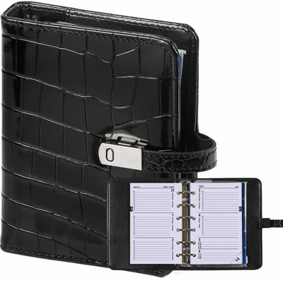 Quantore - Organizer Kalpa Pocket + AG24-25 Schlangenmuster braun