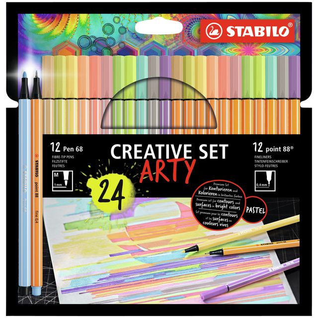 Stabilo -  Creative set 8868/24 arty 24st assorti | 6 stuks