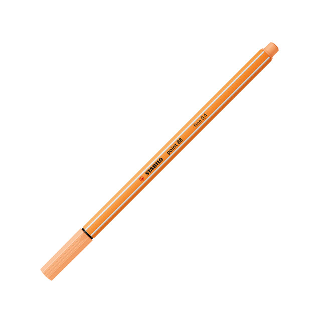 Stabilo -  point 88, premium fineliner 0.4 mm, pastel oranje, per stuk